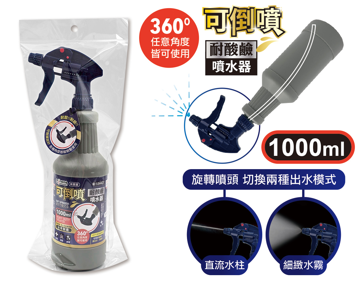 米諾諾可倒噴耐酸鹼噴水器1000ml